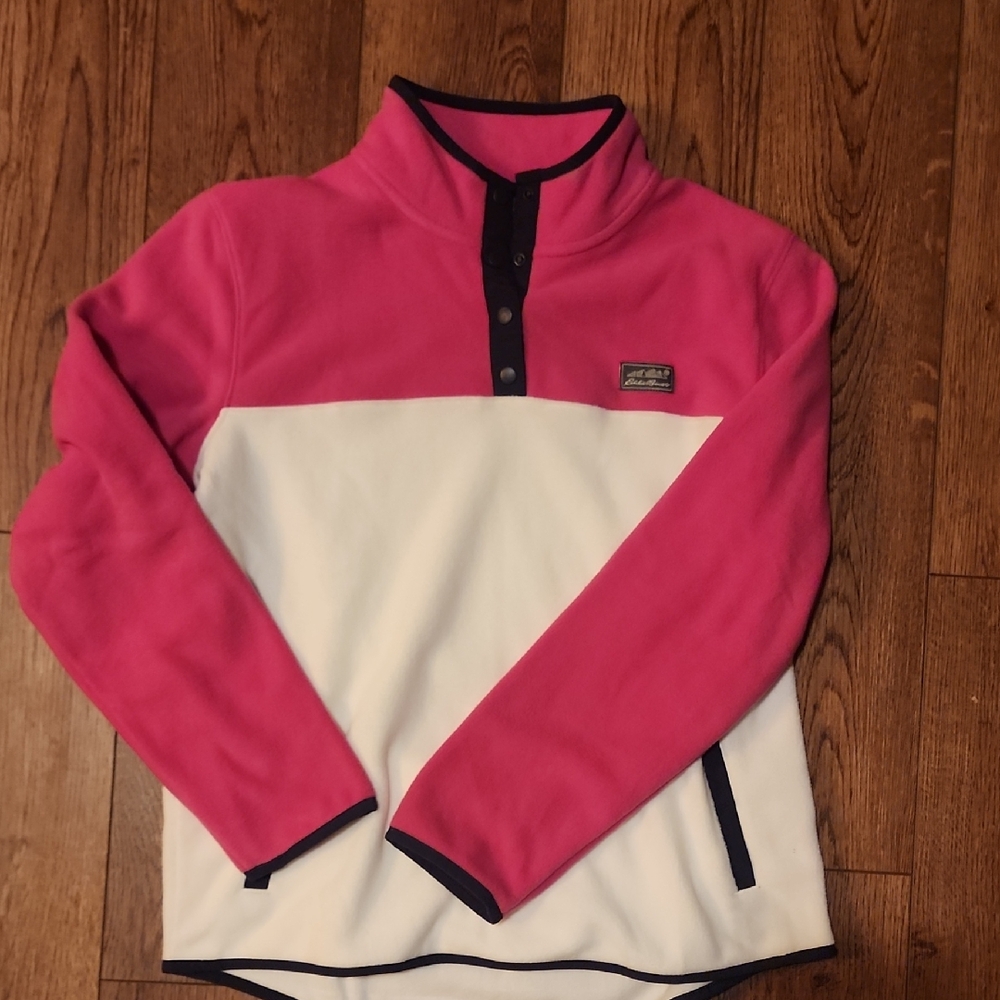 Eddie Bauer Pink and White 3 Snap